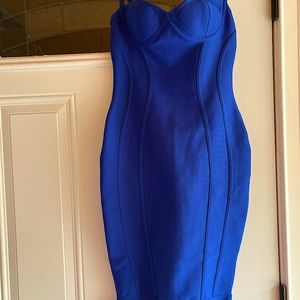 Blue bandage dress
